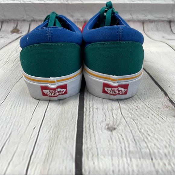 Vans Era Color block Red Green Blue Skater Shoe Size 9 Men’s /10.5 Womens - Picture 3 of 11